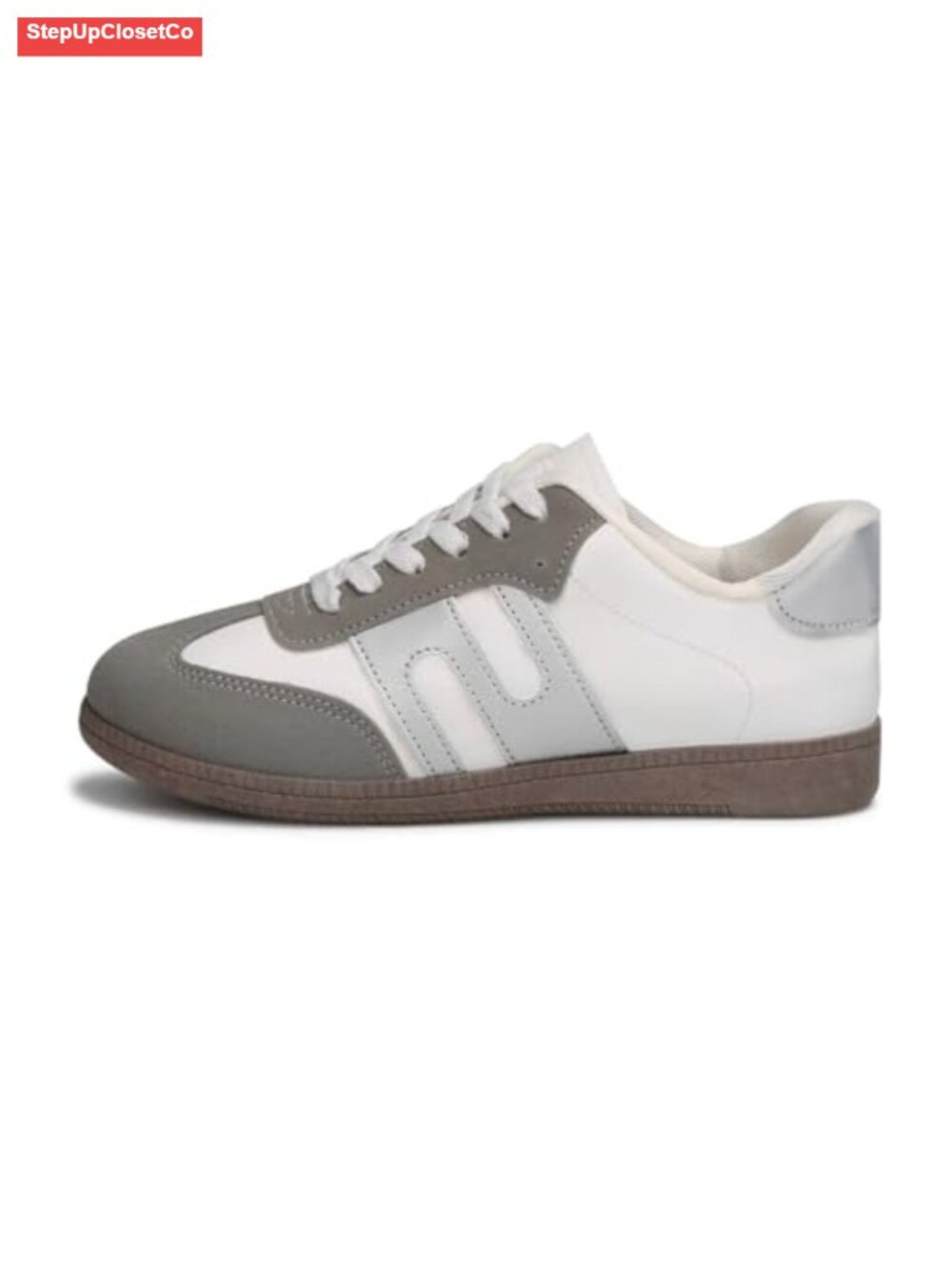 Vegan Leather Gum Sole Fashion Sneakers Retro Casual Tennis Skate Shoes Women